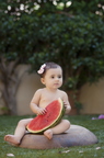 Emma and watermelon